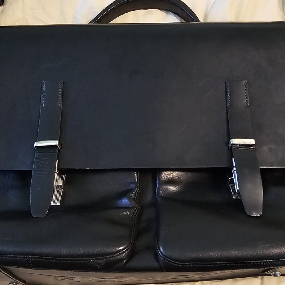 inTEMPO" Italian leather briefcase